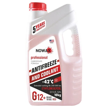 Антифриз NOWAX RED G12+ 10kg красний (NX10001)