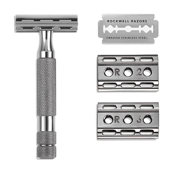 Станок для гоління Т-подібний Rockwell 6C Double Edge Safety Razor Gunmetal Chrome (Темний хром)