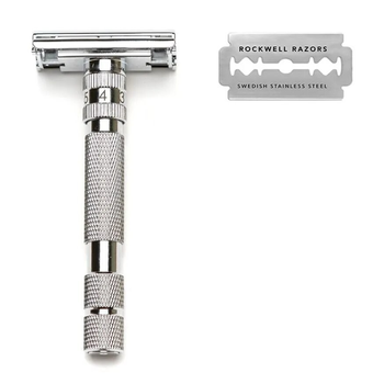 Станок для гоління Т-подібний Rockwell T2 White Chrome (cвітлий хром)