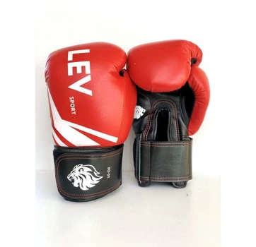 Перчатки бокс Lev Sport комбинированные красный 10oz