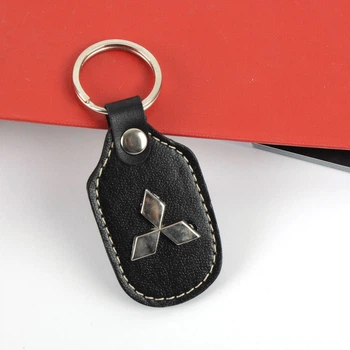 Брелок для ключей Mitsubishi кожаный