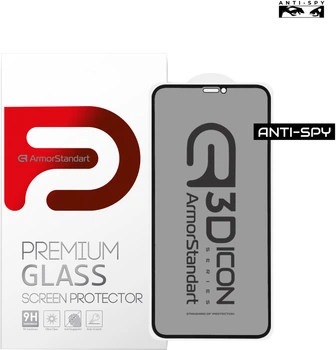 Защитное стекло для смартфона Apple iPhone 12 Mini ArmorStandart Icon 3D конфиденциальное Black (ARM57577)