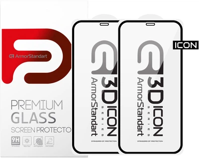 Комплект защитного стекла для смартфона Apple iPhone 11 Pro/Xs/X ArmorStandart Icon Evo 2шт Black (ARM56213-GI3D-BK)