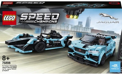 Конструктор LEGO Автомобілі Formula E Panasonic Jaguar Racing GEN2 та Jaguar I-PACE eTROPHY 565 деталей (76898)