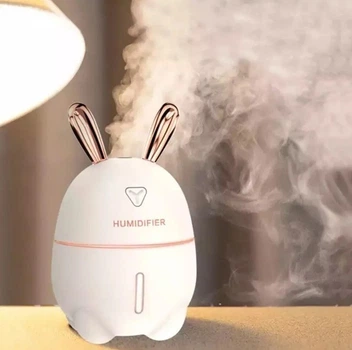 Міні Зволожувач-нічник Rabbit Humidifier дитячий зволожувач Зайчик 300мл Білий (642115)