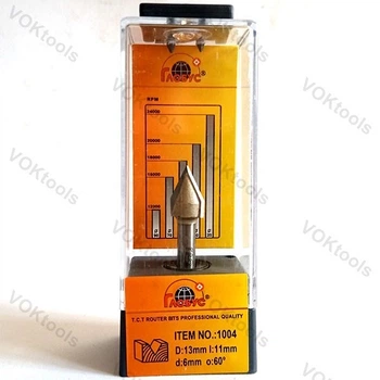 Фреза ГЛОБУС 1004 пазовая V-образная d6 D13 h12 O60
