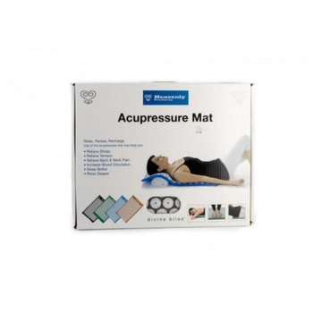 Коврик массажный ортопедический с подушкой Life Style Acupressure Mat 65 см, 40 см Черный