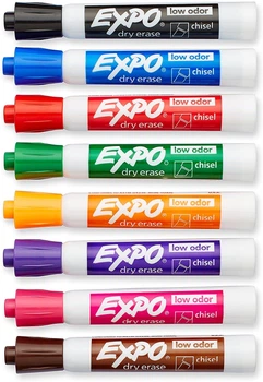 Набір маркерів для дошок сухого стирання EXPO Low Odor Dry Erase Markers Кольорові 8 шт. (80078)