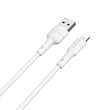 Кабель зарядки BOROFONE BX30 (2.4A) (1M) для Apple Lightning to USB для iOS пристроїв iPhone iPad iPod Швидка зарядка Білий