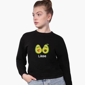 Свитшот для девочек Лайк (Likee) (9509-1031) 134-140 см Черный