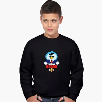 Свитшот для мальчиков Бравл Старс Агент П. (Brawl Stars Agent P.) (9509-1022) 134-140 см Черный
