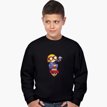 Свитшот для мальчиков Бравл Старс Карл (Brawl Stars Carl) (9509-1026) 134-140 см Черный