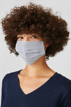Набор масок защитных C&A Многоразовые 4 шт Бело-синяя Полоска (cd02881609046)