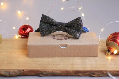 Галстук-бабочка Elena Goloob New Year one size Черное золото
