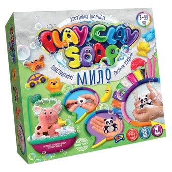 Набор креативного творчества "Пластилиновое мыло" Danko Toys PCS-01 Play Clay Soap бол укр 8 цветов Панда