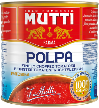 Томати Mutti Очищені Різані 2500 г (8005110070006)