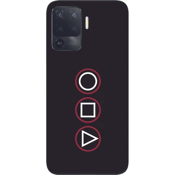 Силиконовый чехол SMTT для OPPO Reno 5 Lite с картинкой Игра в кальмара Логотип