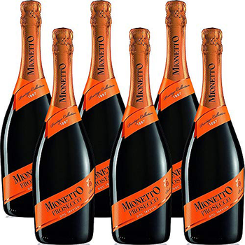 Упаковка ігристого вина Mionetto Prestige Collection Prosecco Treviso DOC біле брют 0.75 л 11% 6 шт. (8006220001676)