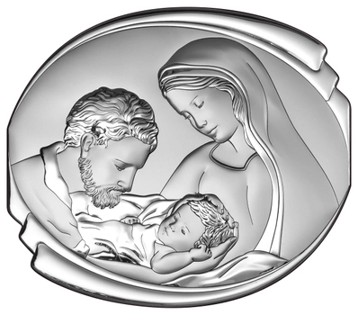 Ікона Срібна Beltrami Свята Родина (32x28 см.) (6498/5)