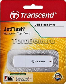 USB Flash Transcend JetFlash 370 8Gb White