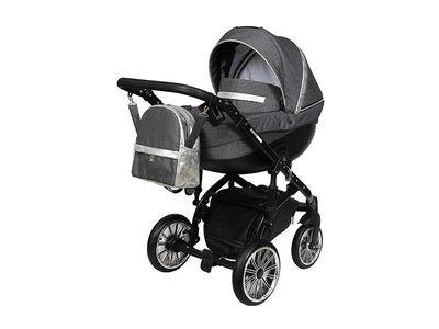 Детская коляска 2 в 1 Angelina Amadeo Premium AP-5 Темно-серая