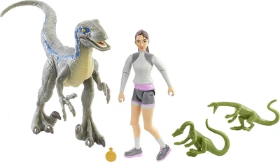 Мир Юрского Периода: Меловой лагерь - Ясмина Яз и велоцираптор Блю Jurassic World: Camp Cretaceous Yasmina Yaz & Velociraptor Blue Mattel