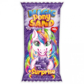 Кинетический песок "Magic Pony Sand" Danko Toys MPS-01 рус, 150 г Фиолетовый