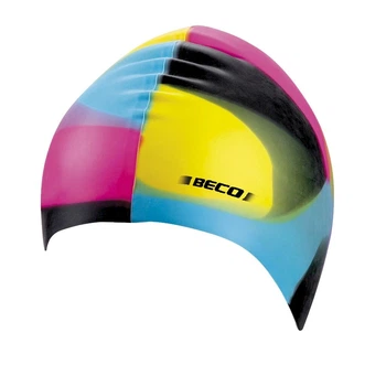 Шапочка для плавания силиконовая BECO 7391 черно-мультицветная (00003841)