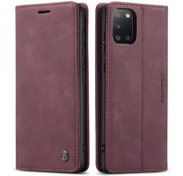 Чохол книжка з магнітом CaseMe на Samsung Galaxy A31 A315 Wine (15543-42)
