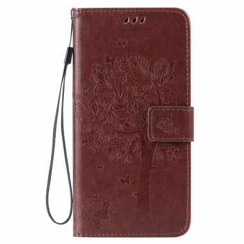 Чехол для Xiaomi Redmi Note 10 Pro (рисунок кот и дерево) Brown (21873-30)