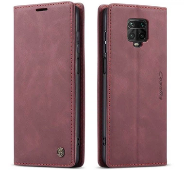 Чехол книжка с магнитом Xiaomi Redmi Note 9 Pro CaseMe Wine (15547-42)