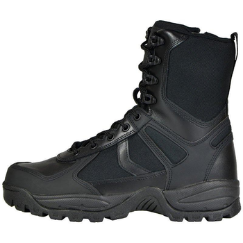 Тактичні шкіряні черевики Mil-tec PATROL шнурки + блискавка чорні Р-р 41UA (12822302_9)