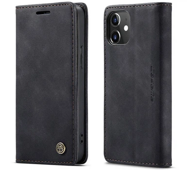 Чехол книжка с магнитом CaseMe на Apple iPhone 12 Black (20826-2B)
