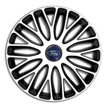 Автомобильные колпаки 4 Racing Mugello White-Black R16 4 шт. (с логотипом Ford)