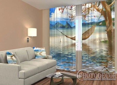 ФотоШторы PHOTODECOR "Гамак у океана" 1 кв.м