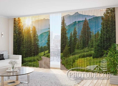 Фото Шторы PHOTODECOR "Лес в горах" 1 кв.м