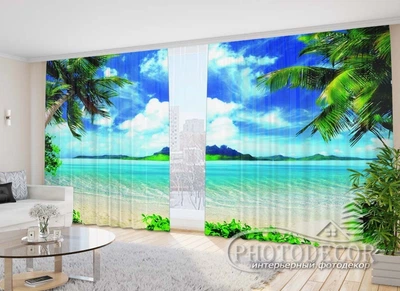 Фото Шторы PHOTODECOR "Экзотический пляж" 1 кв.м