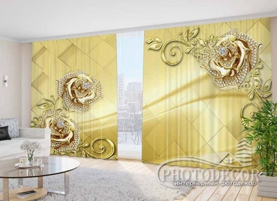 Фото Шторы PHOTODECOR "Розы и стразы" 1 кв.м.
