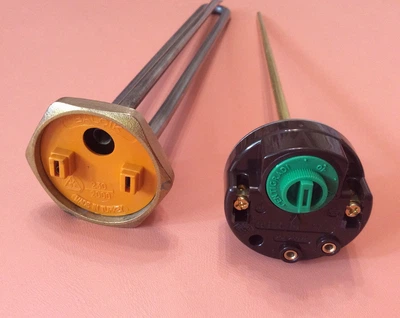 Тэн прямой (нержавейка) 2000W / на резьбе 1 1/4" с итальянским терморегулятором 20А RECO Balcik, Турция