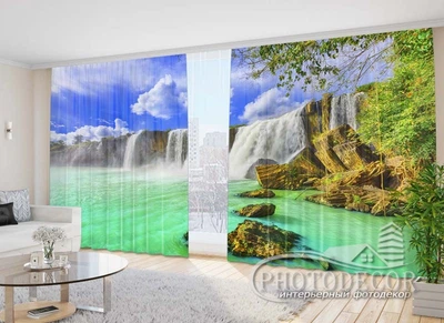 Фото Шторы PHOTODECOR "Яркий водопад 2" 1 кв.м