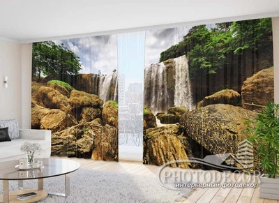 Фото Шторы PHOTODECOR "Водопад со скал" 1 кв.м