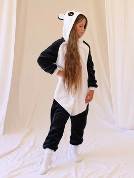 Пижама Кигуруми Kigurumi Панда Веселая Для Детей И Подростков Черно-белый 145-155 см. (2012)