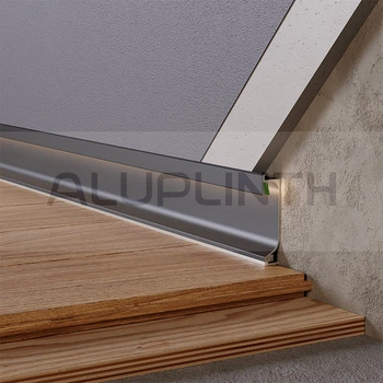 Плинтус скрытого монтажа LED Kluchuk 60х14.5х2700 ALU-SL60