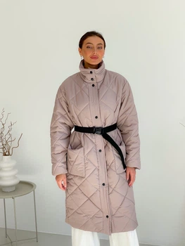 Пуховик зимний длинный женский LiLove 126-1 46-48 (L-XL) Бежевый (ROZ6400204733)