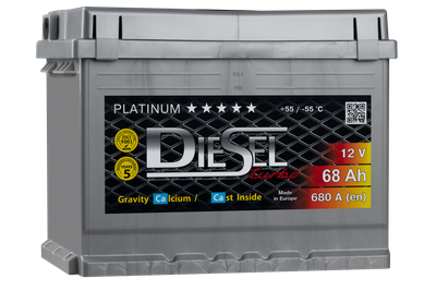 Автомобильный аккумулятор DIESEL 68 Ah 680 A (EN) Gravity Gravity Calcium Cast