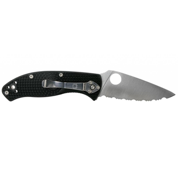 Ніж Spyderco Tenacious Black Blade FRN серрейтор (C122SBBK)