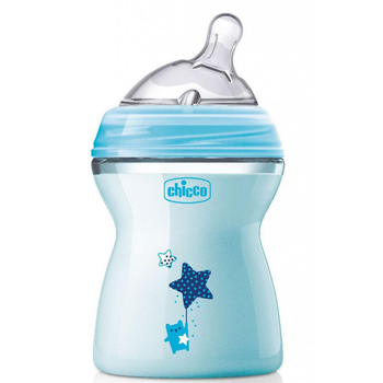Пляшечка для годування Chicco Natural Feeling Color, 250 мл, 2м+, блакитний (80825.21)