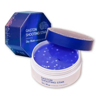 Небесно-блакитні гідрогелеві патчі для очей Gaston Shooting star season2 sky blue eye patch 60 шт