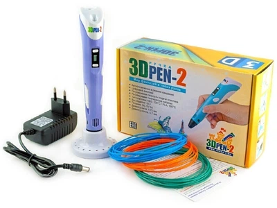 3D-ручка с LCD-дисплеем 3D Pen 2 Фиолетовая
