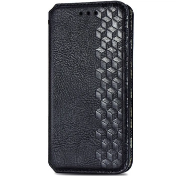 Кожаный чехол-книжка GETMAN Cubic (PU) для Xiaomi Redmi 9C Черный